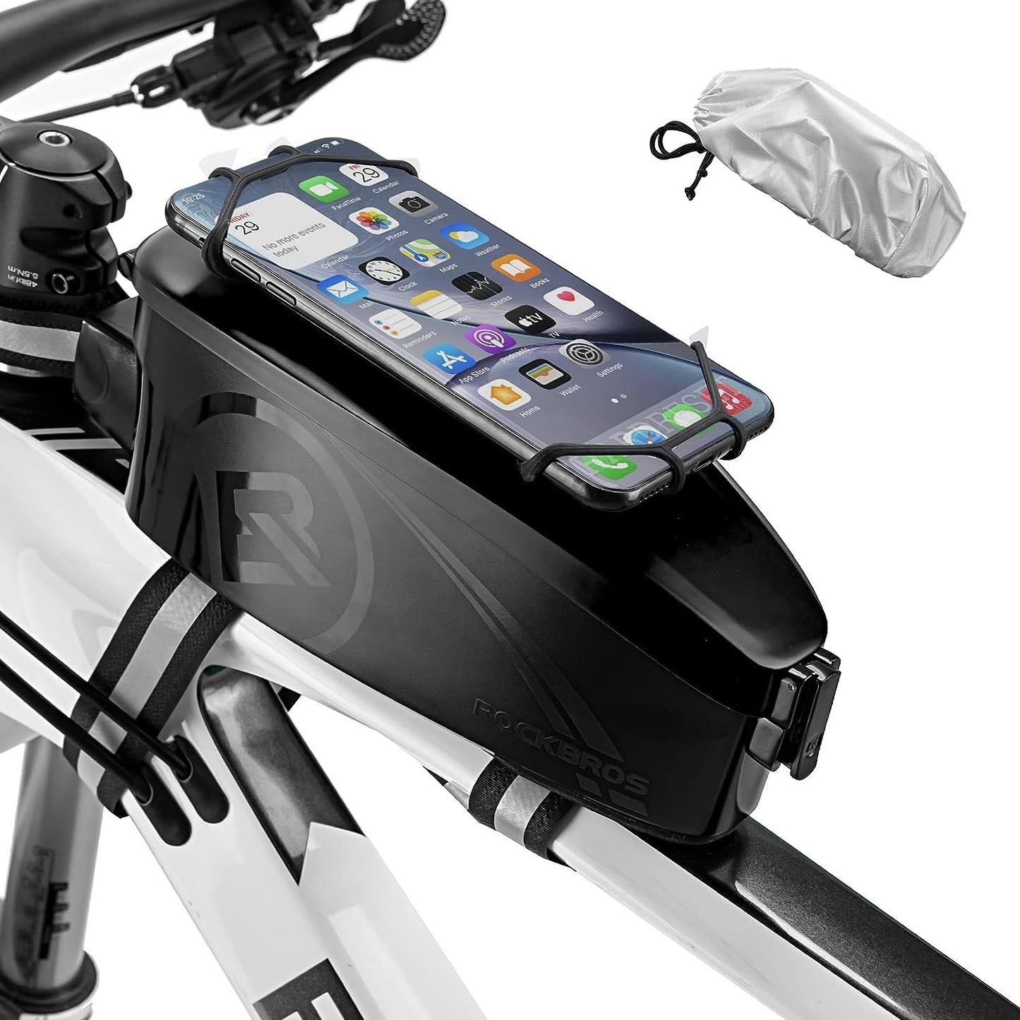 ROCKBROS cykeltaske steltaske med mobiltelefonholder til 4-6,5 tommer mobiltelefon