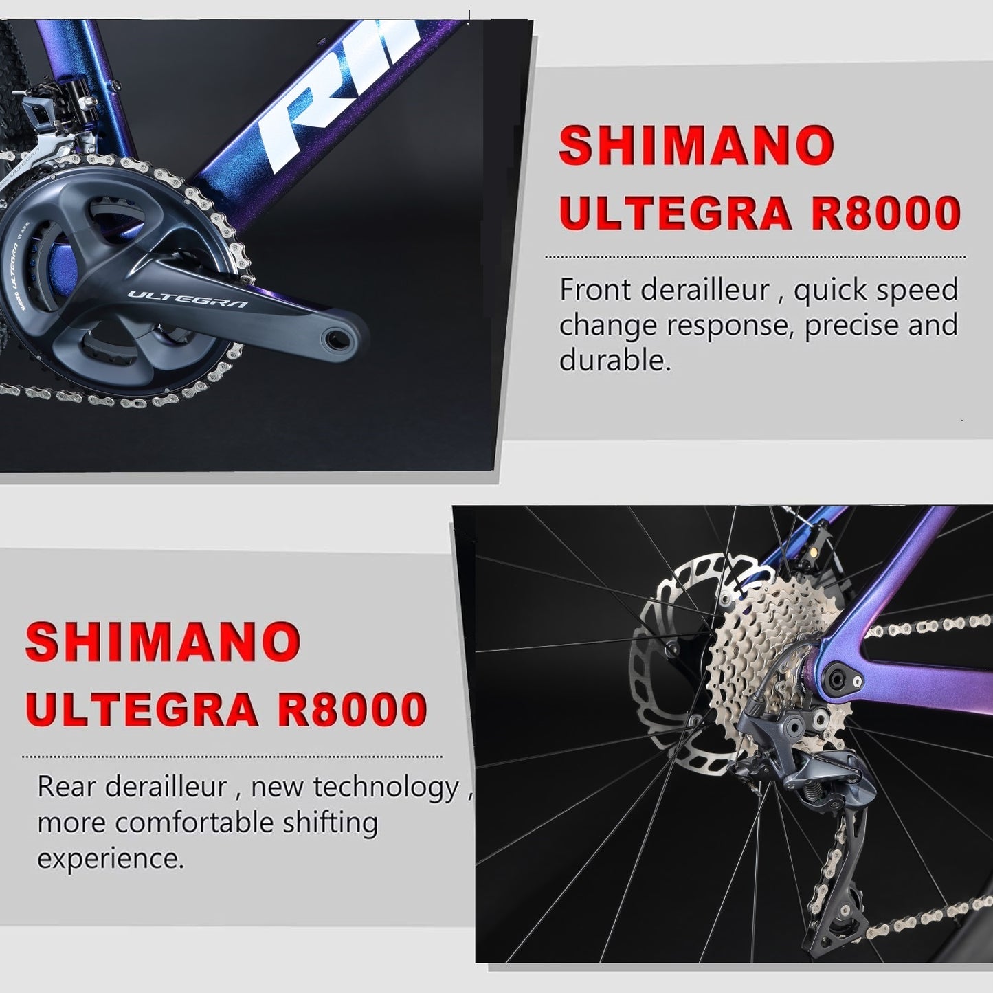 RINOS carbon landevejscykel 700C Shimano Ultegra R8000 22 gear Odin5.0