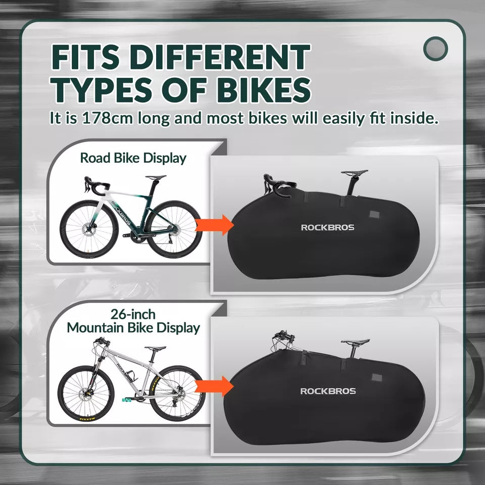 ROCKBROS cykeltransporttaske til 1 cykel op til 26 tommer opbevaringstaske MTB
