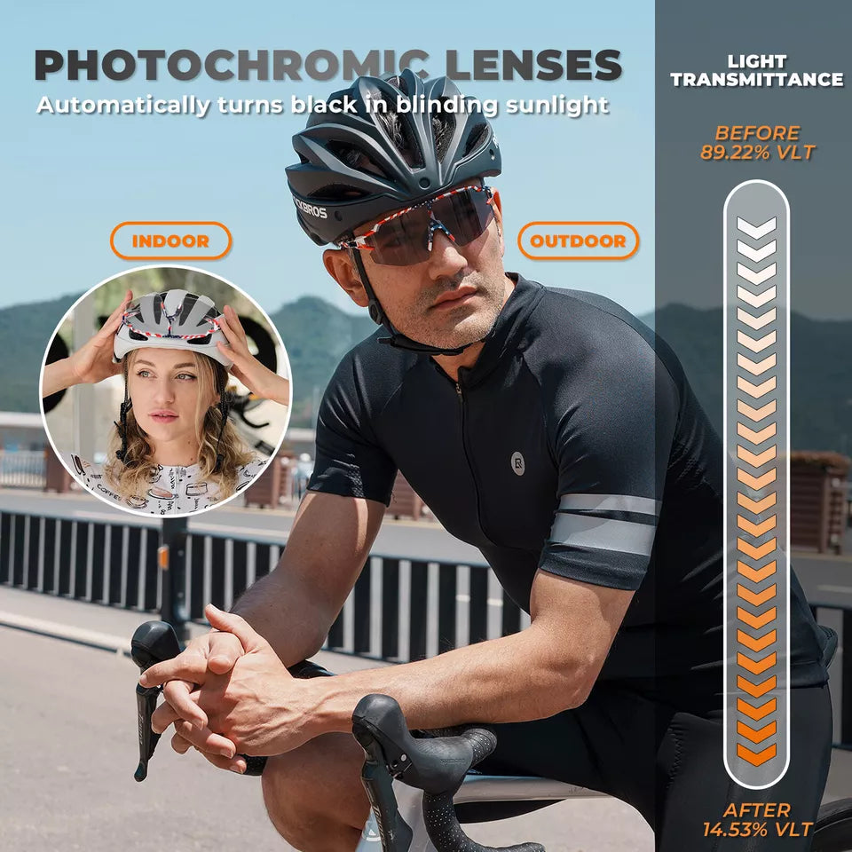 ROCKBROS Polariserede/Photochromic Solbriller Cykelbriller Cykel UV400 UNISEX