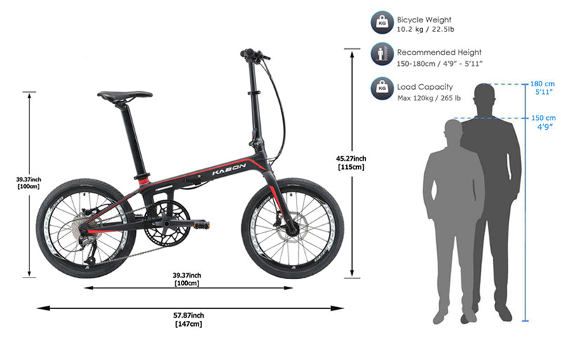 CARBO City foldecykel Carbon Shimano Altus 9S 20 tommer