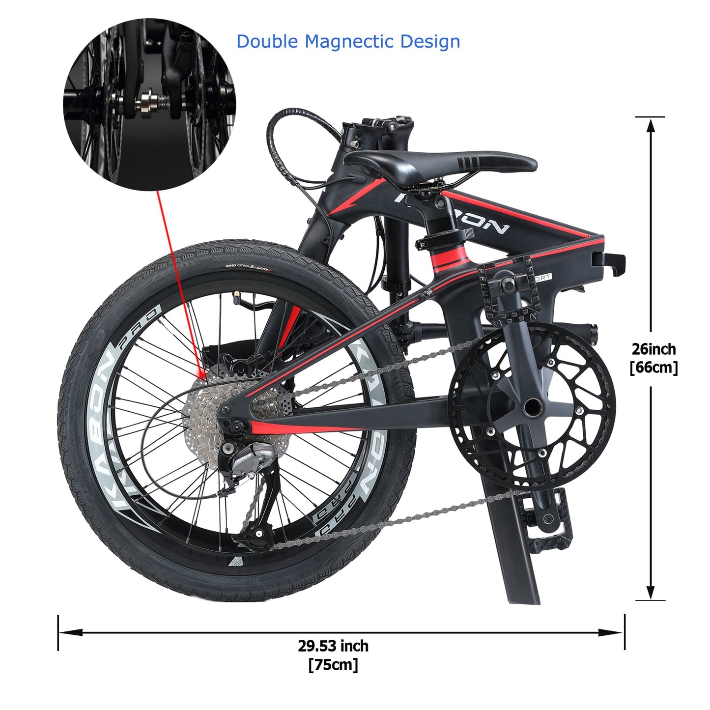 KABON City foldecykel Carbon Shimano Altus 9S 20 tommer