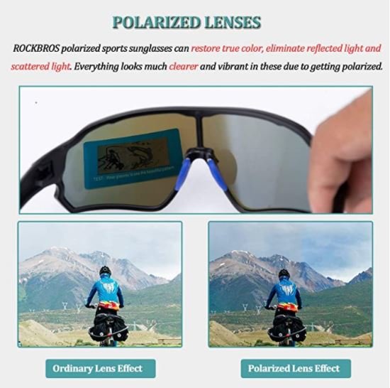 ROCKBROS 10138 polariserede solbriller UV400 cykelbriller