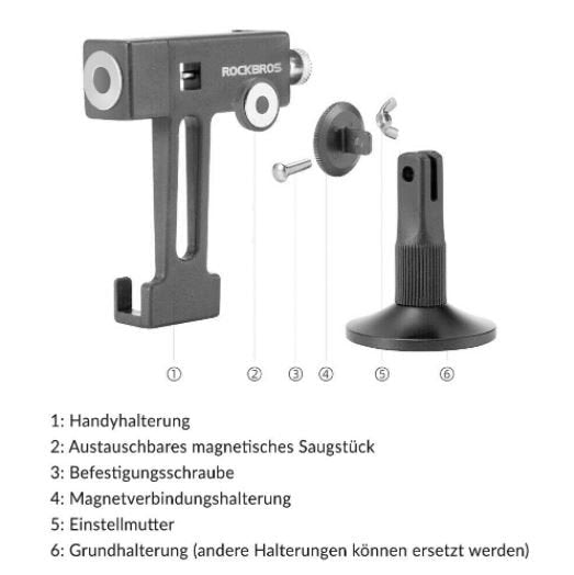 ROCKBROS mobiltelefonholder Multifunktionel magnetisk mobiltelefonholder Universal