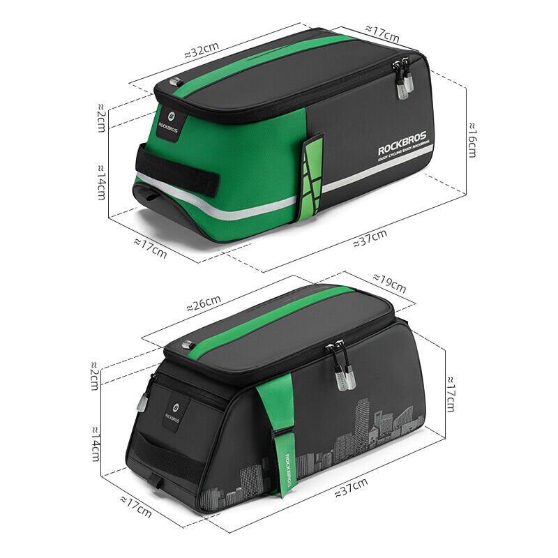 ROCKBROS vandtæt cykeltaske 4L Stor bagsædetaske